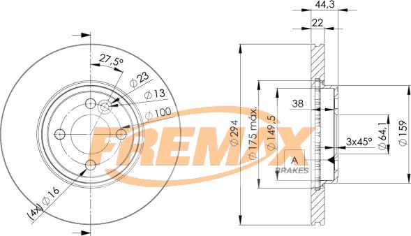 FREMAX BD-8570 - Brake Disc autospares.lv