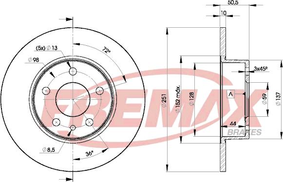 FREMAX BD-8684 - Brake Disc autospares.lv