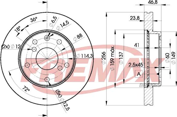 FREMAX BD-8673 - Brake Disc autospares.lv