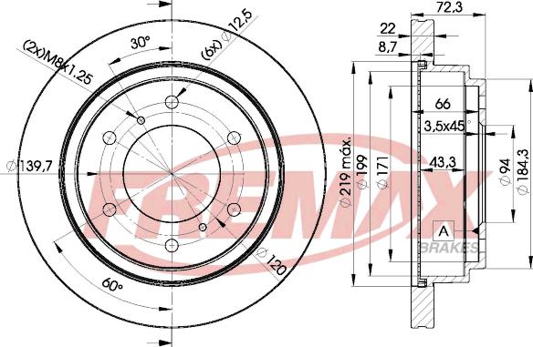 FREMAX BD-8067 - Brake Disc autospares.lv