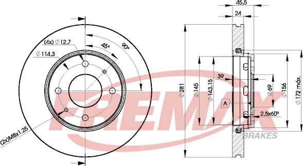 FREMAX BD-8027 - Brake Disc autospares.lv