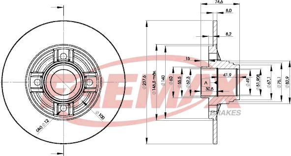 FREMAX BD-8078 - Brake Disc autospares.lv