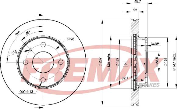 FREMAX BD-8195 - Brake Disc autospares.lv