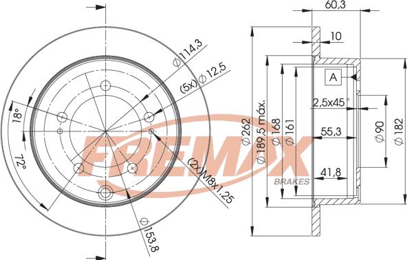 FREMAX BD-8326 - Brake Disc autospares.lv