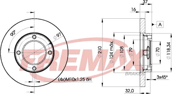 FREMAX BD-8702 - Brake Disc autospares.lv