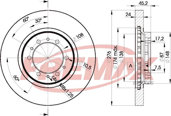 FREMAX BD-8716 - Brake Disc autospares.lv