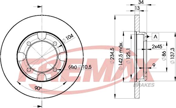 FREMAX BD-8737 - Brake Disc autospares.lv