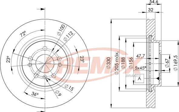 FREMAX BD-3507 - Brake Disc autospares.lv