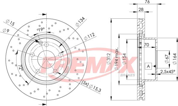 FREMAX BD-3054 - Brake Disc autospares.lv