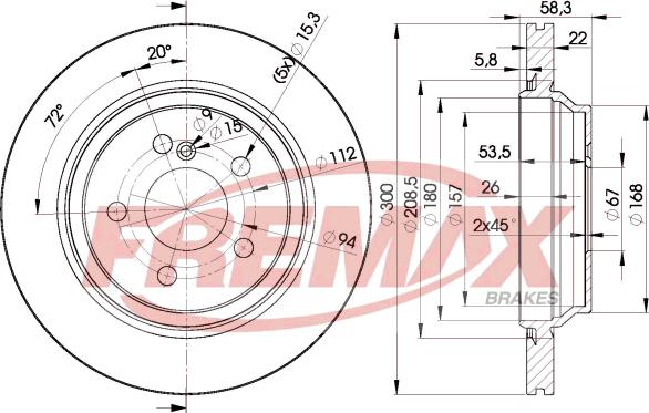 FREMAX BD-3053 - Brake Disc autospares.lv