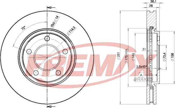 FREMAX BD-3002 - Brake Disc autospares.lv