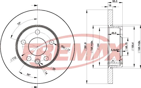 FREMAX BD-3018 - Brake Disc autospares.lv