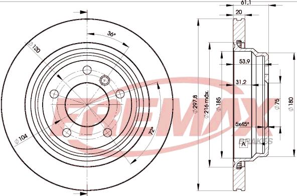 FREMAX BD-3153 - Brake Disc autospares.lv