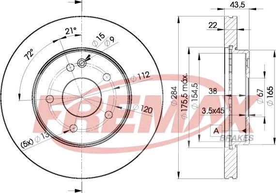 FREMAX BD-3182 - Brake Disc autospares.lv