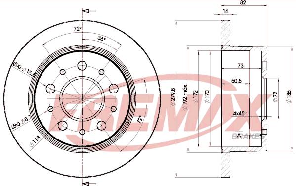 FREMAX BD-3806 - Brake Disc autospares.lv