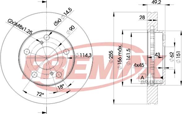 FREMAX BD-3302 - Brake Disc autospares.lv