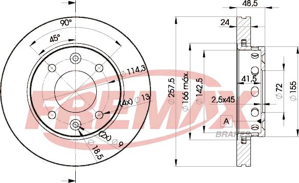 FREMAX BD-3248 - Brake Disc autospares.lv