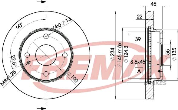 FREMAX BD-3255 - Brake Disc autospares.lv