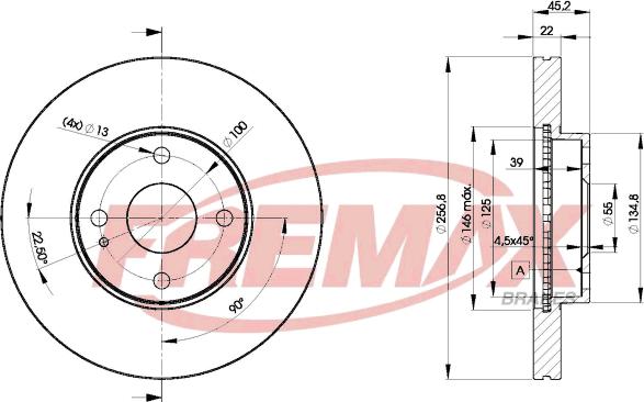 FREMAX BD-3256 - Brake Disc autospares.lv