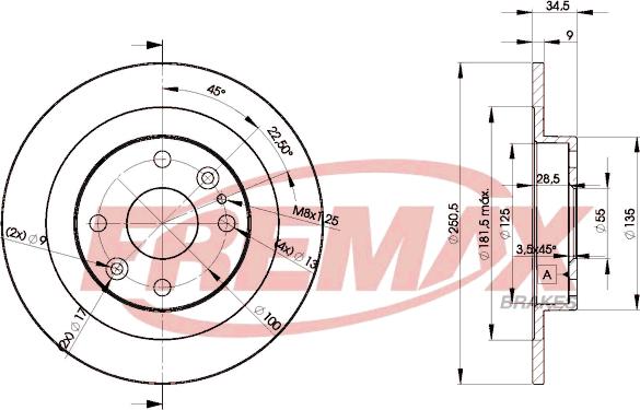 FREMAX BD-3257 - Brake Disc autospares.lv