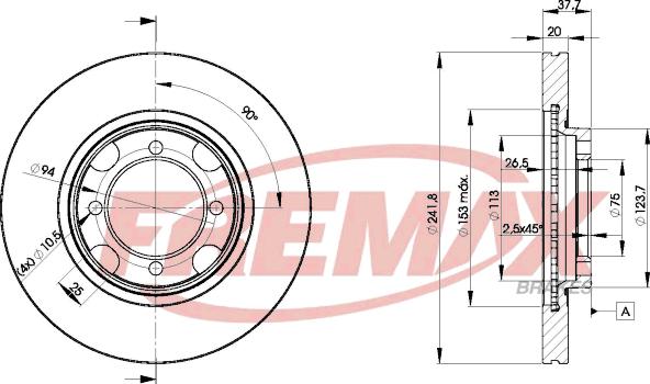 FREMAX BD-3264 - Brake Disc autospares.lv