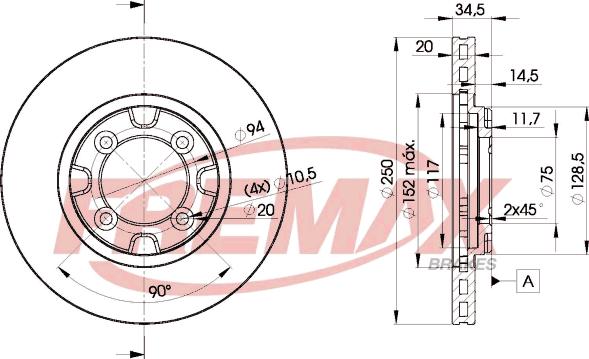 FREMAX BD-3263 - Brake Disc autospares.lv