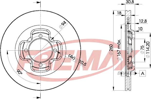 FREMAX BD-3262 - Brake Disc autospares.lv