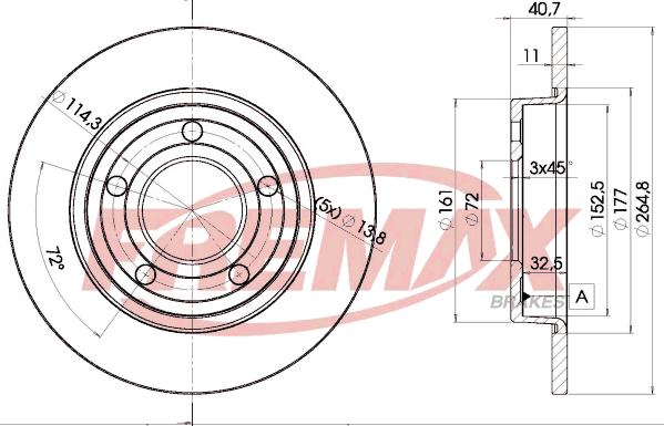 FREMAX BD-3275 - Brake Disc autospares.lv