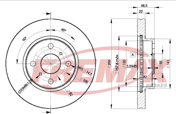 FREMAX BD-2550 - Brake Disc autospares.lv