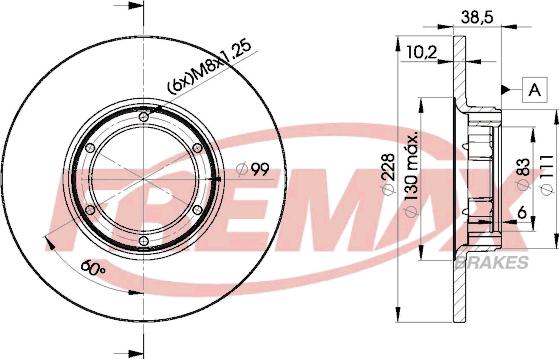 FREMAX BD-2500 - Brake Disc autospares.lv