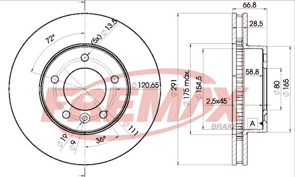 FREMAX BD-2519 - Brake Disc autospares.lv