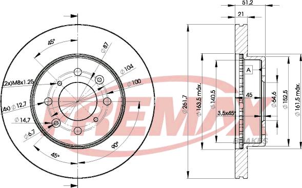 FREMAX BD-2581 - Brake Disc autospares.lv