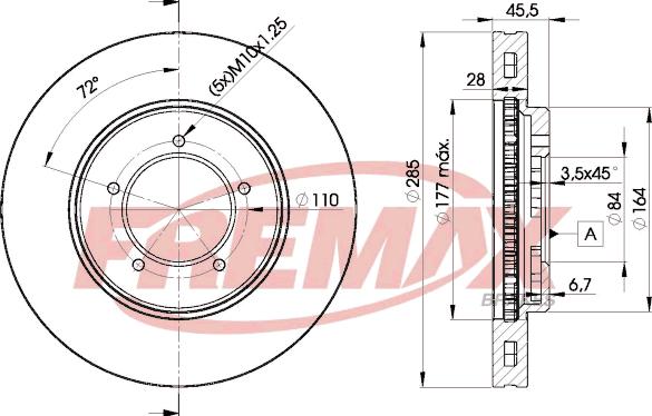 FREMAX BD-2610 - Brake Disc autospares.lv