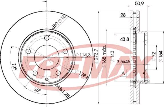 FREMAX BD-2671 - Brake Disc autospares.lv