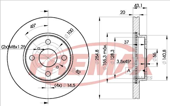 FREMAX BD-2040 - Brake Disc autospares.lv