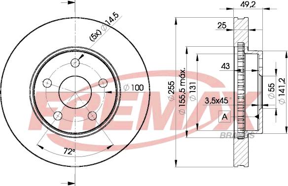 FREMAX BD-2047 - Brake Disc autospares.lv