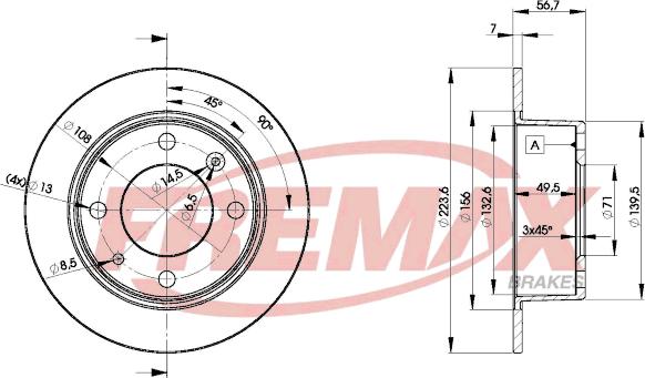 FREMAX BD-2061 - Brake Disc autospares.lv