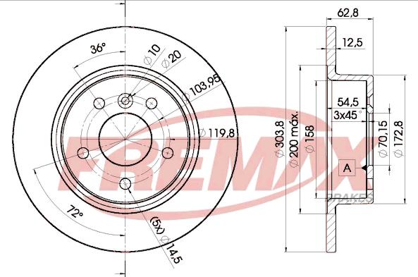 FREMAX BD-2004 - Brake Disc autospares.lv