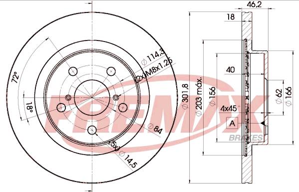 FREMAX BD-2010 - Brake Disc autospares.lv