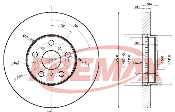 FREMAX BD-2039 - Brake Disc autospares.lv