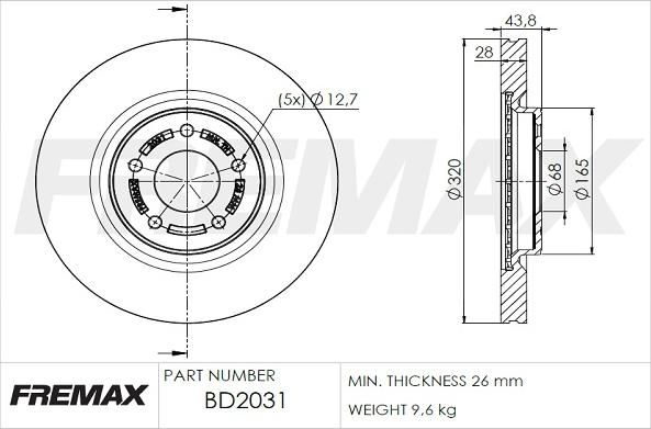 FREMAX BD-2031 - Brake Disc autospares.lv