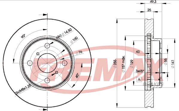 FREMAX BD-2100 - Brake Disc autospares.lv