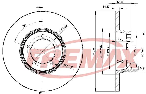 FREMAX BD-2107 - Brake Disc autospares.lv