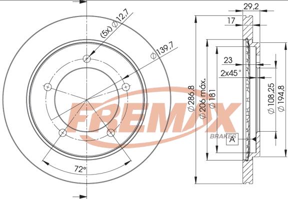 FREMAX BD-2863 - Brake Disc autospares.lv