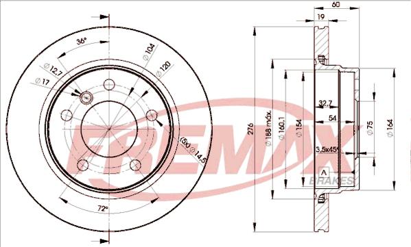 FREMAX BD-2315 - Brake Disc autospares.lv