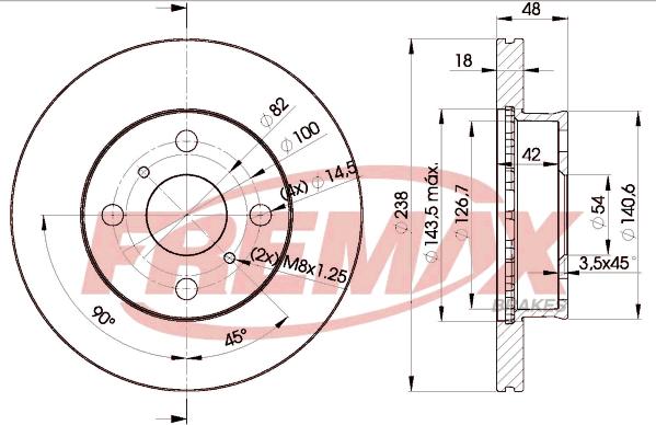 FREMAX BD-2250 - Brake Disc autospares.lv