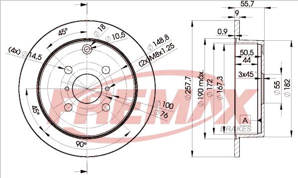 FREMAX BD-2251 - Brake Disc autospares.lv