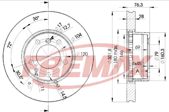 FREMAX BD-2215 - Brake Disc autospares.lv