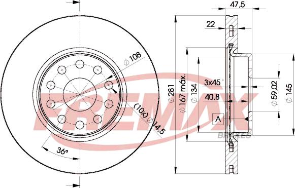 FREMAX BD-7489 - Brake Disc autospares.lv