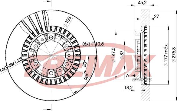 FREMAX BD-7041 - Brake Disc autospares.lv